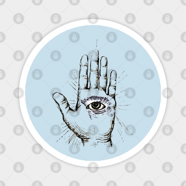 Hand with an Eye - 1 Magnet by FanitsaArt